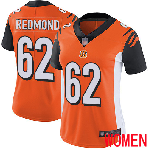 Cincinnati Bengals Limited Orange Women Alex Redmond Alternate Jersey NFL Footballl 62 Vapor Untouchable